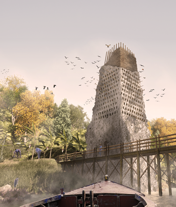 Bird tower exterior