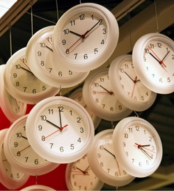 a large clock mounted to the side