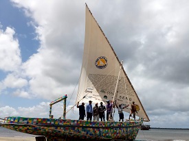 a boat on a body of water
