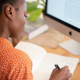 Image of a woman working