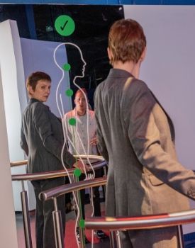 Helen Sharman engaging in Astronaut Rehab installation at Space Zone