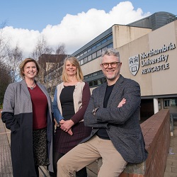Dr Ian Robson with Sally Noden and Val Hobson of Action for Children