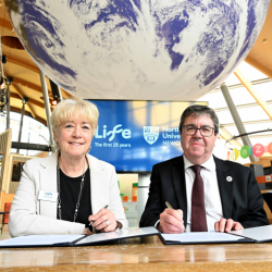 Linda Conlon, Chief Executive, International Centre for Life, and Professor Andy Long, Vice-Chancellor and Chief Executive, Northumbria University
