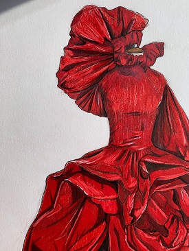 a person wearing a costume