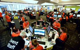 a group of people in a room