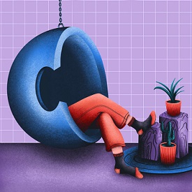 a person sitting in front of a toy