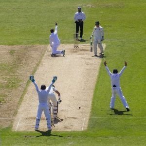 a group of baseball players standing on top of a grass covered field