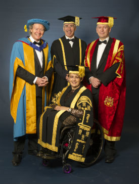 a group of people posing for the camera