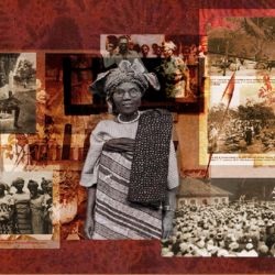 a collage of images used as the front page of a student's fashion project