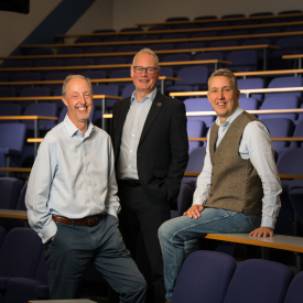 Assistant Director of Graduate Futures Andrew Haxell, Pro Vice-Chancellor for Education Professor Graham Wynn and CEO of the NHS Business Services Authority Michael Brodie CBE
