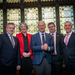 From left: Professor Michael Young, Deputy Vice-Chancellor (Academic) at University of Sunderland; Professor Karen O'Brien, Vice-Chancellor at Durham University; Professor Sir Chris Day, Vice-Chancellor and President at Newcastle University; Professor Andy Long, Vice-Chancellor and Chief Executive at Northumbria University; and Professor Paul Croney, Vice-Chancellor and Chief Executive at Teesside University.