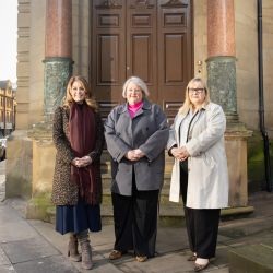 From l-r: North East Mayor, Kim McGuinness; Claire Malcolm, CEO, New Writing North; Cllr Karen Kilgour, Leader of Newcastle City Council. 
