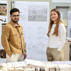 Northumbria University Interior Architecture graduates Amber Morley and Khalil Abdulrahman.