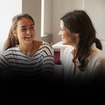 Child and Parent talking