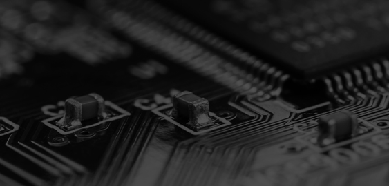 Computer circuit board close up detail