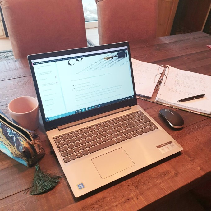 Online learning best studying set up