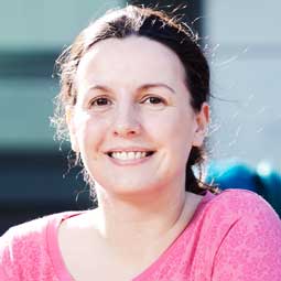 a person smiling for the camera