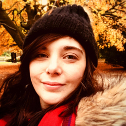 a close up of a woman