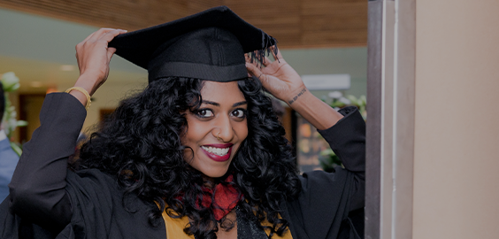 smiling student at graduation