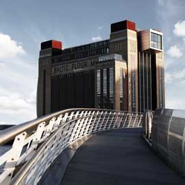 a train sitting on the side of a building