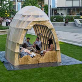 a couple of people that are sitting in the grass