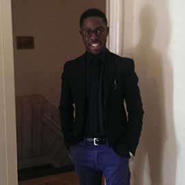 a man standing in front of a door