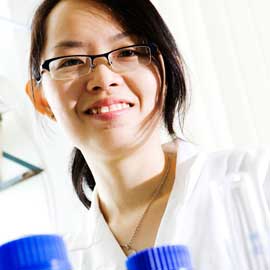 a person wearing a blue shirt