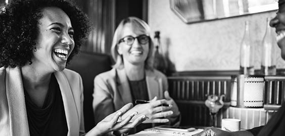 a man and a woman sitting at a table