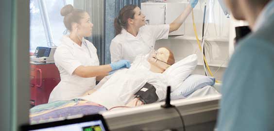 a group of people sitting in a room