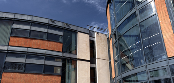 a tall building in a city