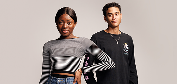 Image of two students smiling