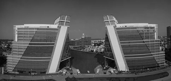 a group of people in a cage