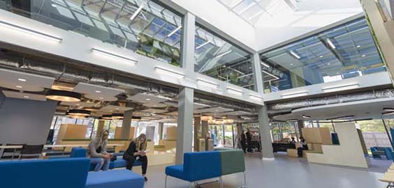 a group of people in a room