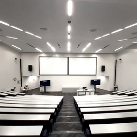 large tiered lecture theatre