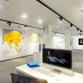 a person standing in a room