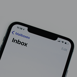 Inbox on mobile phone