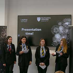 4 students presenting for High Tunstall