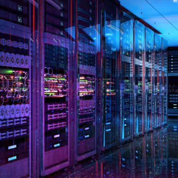 Caption: Data center server racks, gettyimages/quantic69