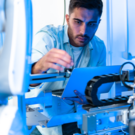 Northubmria student working in a lab