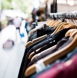 Clothing on a hanger