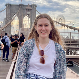 blonde lady  smiling at the camera