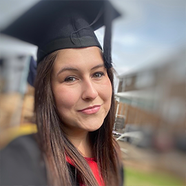 girl in graduation gown