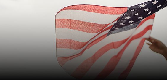 american flag flying