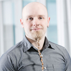 a man looking at the camera