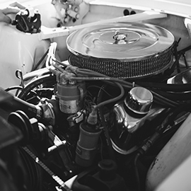 a close up of a motorcycle engine