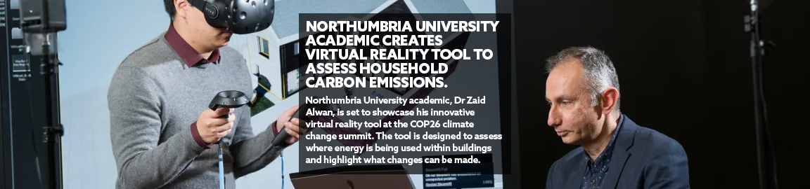 two men, one with VR headset