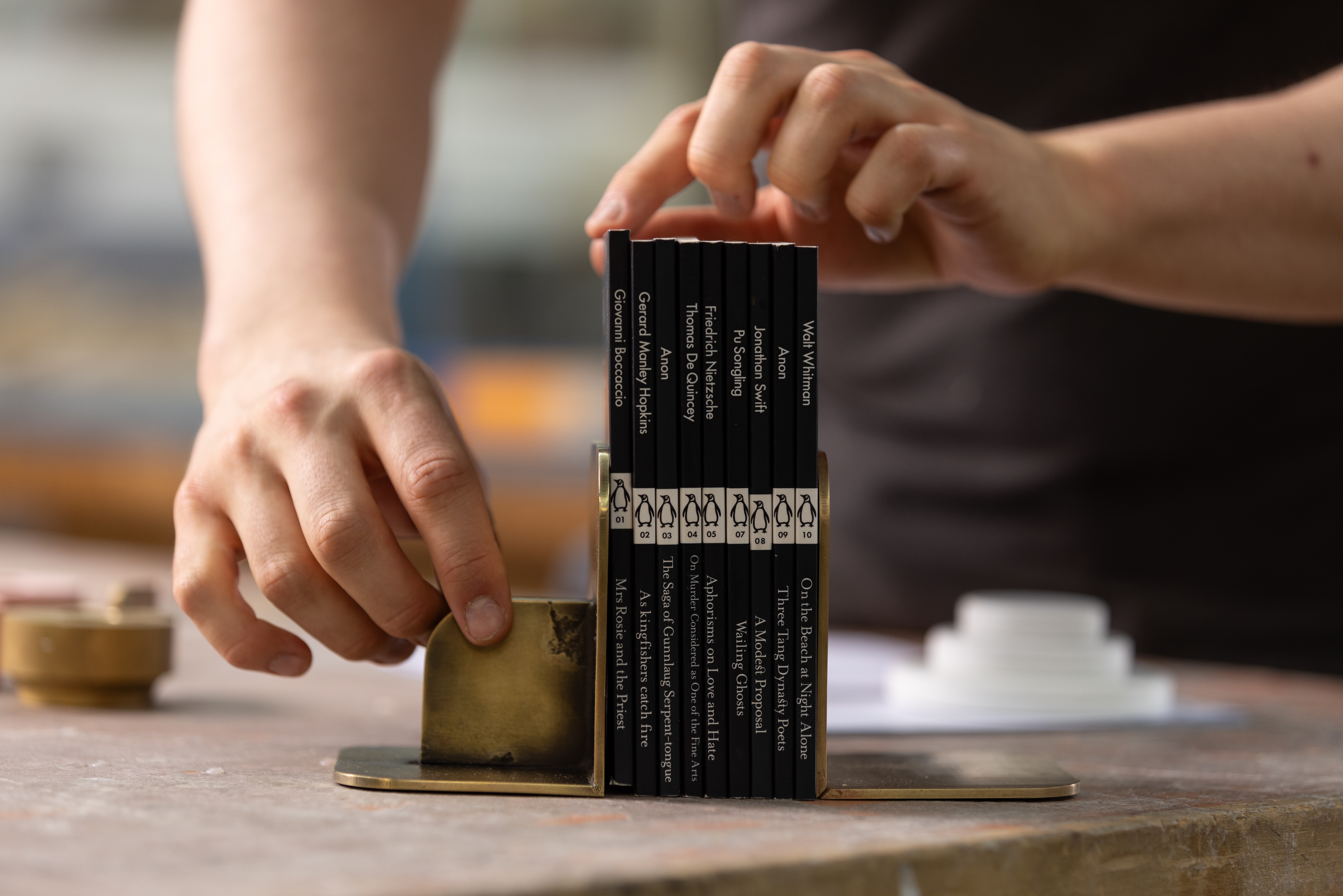 Students hands working on their furniture and product design work