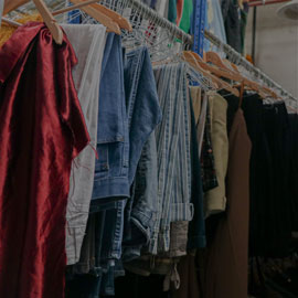 Image of clothes hanging on a rail