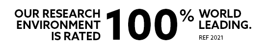 our research environment is rated 100% world leading